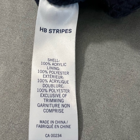 HBC Stripes Points Bay Striped Mittens Large - Picture 3 of 4